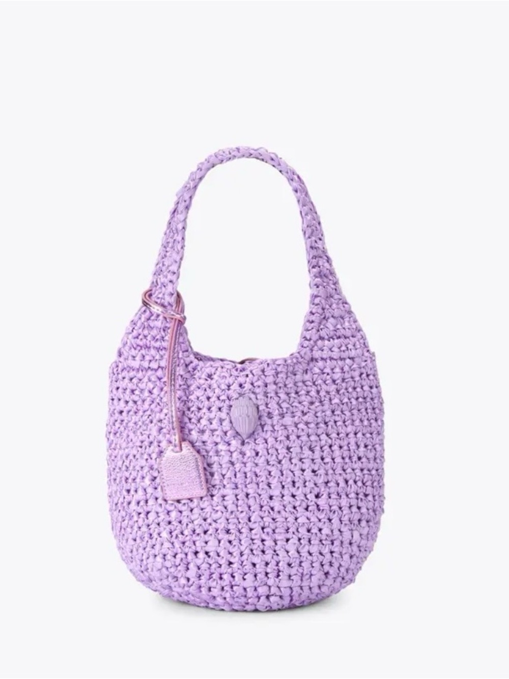 Kurt Geiger Lavender Woven Crochet shoulder bag.